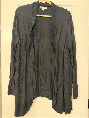 Ava & Viv Black Open Drape Front Cardigan